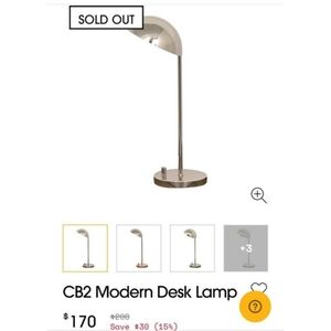 CB2 Chrome Lamp